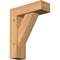 Ekena Millwork Traditional Block Smooth Bracket w/ Offset Brace, Western Red Cedar, 5 1/2"W x 16"D x 20"H BKT0604X16X20TRA05SWR - alternate 1